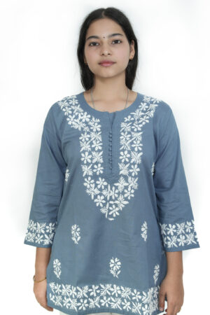 Hand Embroidered Short Kurti
