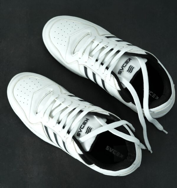 Black Striped White Sneaker - Image 3